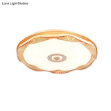Blooming Flush Mount Ceiling Light For Bedroom Modern Acrylic Shade White/Blue/Gold Warm/White –
