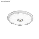 Blooming Flush Mount Ceiling Light For Bedroom Modern Acrylic Shade White/Blue/Gold Warm/White –