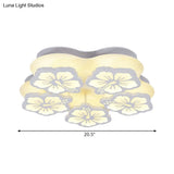 Blossom Acrylic Led Flush Mount Ceiling Light: Simple & Elegant 5/7/12 Head Options In