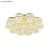 Blossom Acrylic Led Flush Mount Ceiling Light: Simple & Elegant 5/7/12 Head Options In