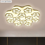 Blossom Acrylic Led Flush Mount Ceiling Light: Simple & Elegant 5/7/12 Head Options In