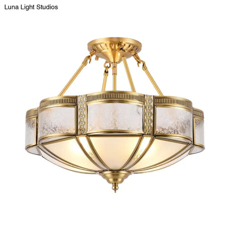 Blossom Ceiling Light Fixture - Traditional Style 14’/18’ Wide 3/4 Bulbs Frosted Glass Pattern
