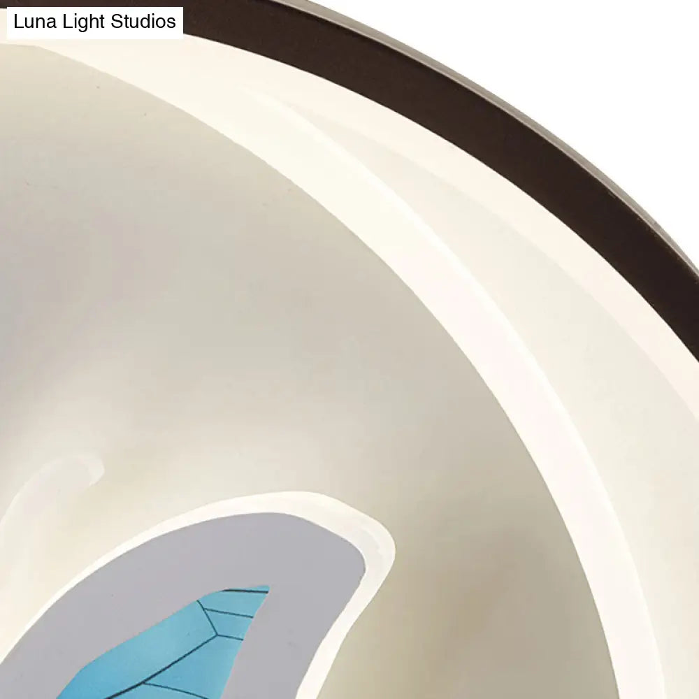 Blue Acrylic Butterfly Ceiling Lamp - Modern Contemporary Flush Mount Light