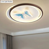 Blue Acrylic Butterfly Ceiling Lamp - Modern Contemporary Flush Mount Light