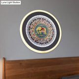 Blue Elephant Wall Lamp: Moroccan-Inspired Led Fixture For Bedside Or Mural