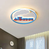 Blue Kids Flush Mount Ceiling Light | Led Acrylic Lighting For Boys Bedroom 16’/19.5’ Width / 16’
