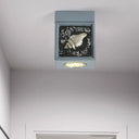 Blue/Light Blue Shell Design Kids Ceiling Light - Cubic Corridor Resin Flush Mount Fixture 1 - Light