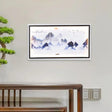 Blue Mountains Asian Led Fabric Wall Mount Light Fixture For Living Room - Patterned Mural