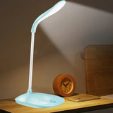 Blue/Pink/White Usb Charging Desk Lamp - Modern Touch-Sensitive Table For Reading Blue