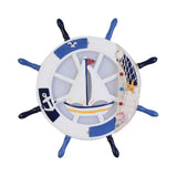 Blue Rudder Wall Light - Creative Acrylic Led Sconce For Kids Bedroom / White