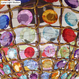 Bohemia Style Iron 3-Light Flush Mount Ceiling Fixture With Weathered Copper Finish And Glass Stands