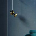 Brass Bedside Pendant Light With Torch Metal Shade - Modern Down Lighting