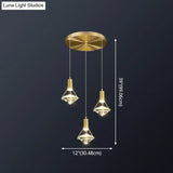 Brass Crystal Pendant Light With Led Modern Diamond Ceiling Lighting For Bedroom