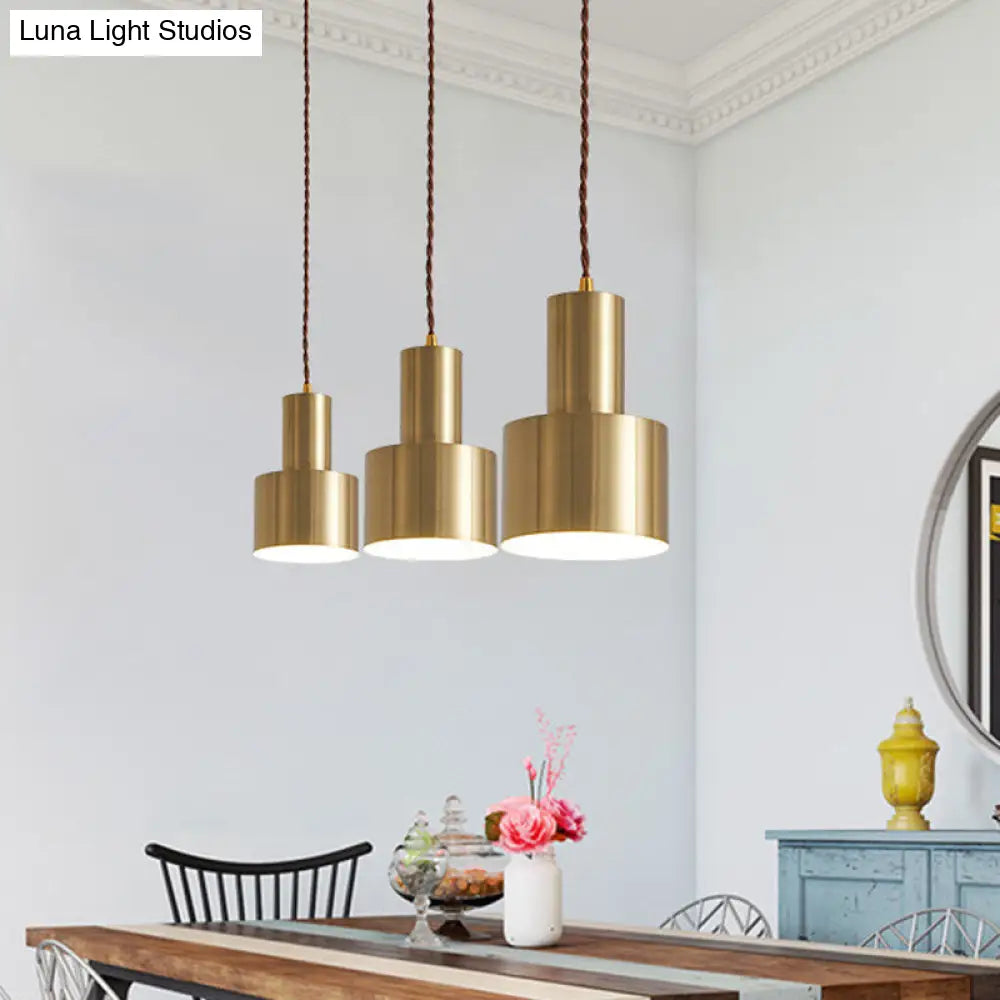 Brass Finish Mini Grenade Iron Pendulum Pendant Light – Postmodern Single Lighting Fixture
