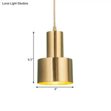 Brass Finish Mini Grenade Iron Pendulum Pendant Light – Postmodern Single Lighting Fixture