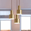 Brass Finish Mini Grenade Iron Pendulum Pendant Light – Postmodern Single Lighting Fixture