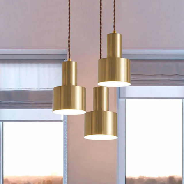 Brass Finish Mini Grenade Iron Pendulum Pendant Light – Postmodern Single Lighting Fixture