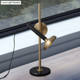 Brass Flashlight Reading Light With Modern Led Task Lighting And Metal Shade