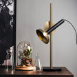 Brass Flashlight Reading Light With Modern Led Task Lighting And Metal Shade