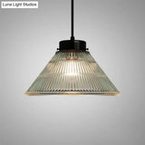 Brass Geometric Glass Drop Pendant - Industrial 1-Light Suspension Fixture For Dining Room Lighting