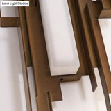 Brass/Gold Sconce Lamp: Irregular Shape With Left/Right Tip - Unique Metal Wall Lighting Fixture