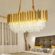Brass Island Pendant - Traditional Crystal Dining Room Ceiling Light 31.5/39 Wide / 31.5