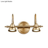 Brass Linear Led Vanity Sconce - Traditional 2/3/4-Light Bathroom Lighting