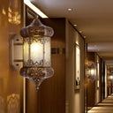 Brass Wall Lantern: Traditional Metal Sconce For Restaurant Lighting