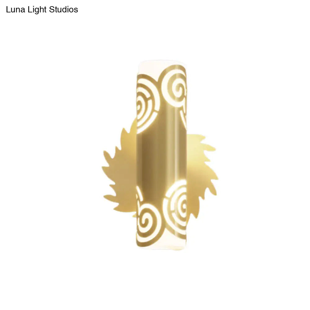 Brass Wall Mount Led Sconce Lamp - Unique Tubular Design For Bedroom Lighting