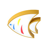 Bright Fish Pendant Light: Vibrant Acrylic Hanging For Kindergarten Hallway