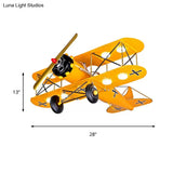Bright Metal Glider Ceiling Mount Light: Vibrant Flush Light For Boys Bedroom