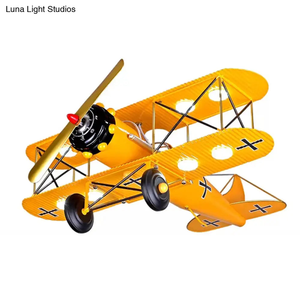 Bright Metal Glider Ceiling Mount Light: Vibrant Flush Light For Boys Bedroom