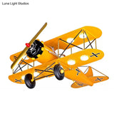 Bright Metal Glider Ceiling Mount Light: Vibrant Flush Light For Boys Bedroom