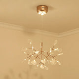 Bronze Designer Led Heracleum Chandelier: Acrylic Living Room Pendant Light Fixture 30 / Warm