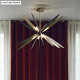 Bronze Finish Dragonfly Chandelier: Metal Suspension Lamp With 8 Decorative Bulbs For Dining Room