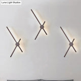 Brown Metal Post Modern Wall Sconce - Stylish Living Room Lighting