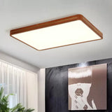 Brown Modern Square/Rectangle Ceiling Light Acrylic Led Flush Mount - 17/21/25.5 Length