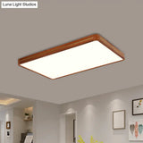 Brown Modern Square/Rectangle Ceiling Light Acrylic Led Flush Mount - 17’/21’/25.5’ Length