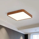 Brown Modern Square/Rectangle Ceiling Light Acrylic Led Flush Mount - 17’/21’/25.5’ Length / 17’