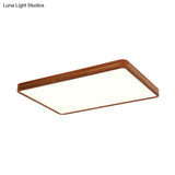 Brown Modern Square/Rectangle Ceiling Light Acrylic Led Flush Mount - 17’/21’/25.5’ Length