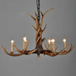 Brown Resin Chandelier Light Fixture - Traditional Antler Ceiling Lighting For Living Room 6 /