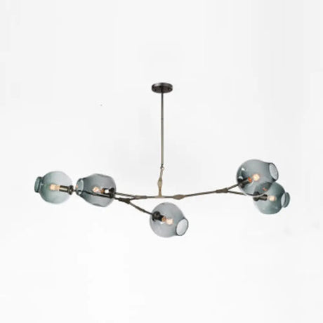 Bubble Chandelier With Modern Glass Ball Shade - 5/6/7 Lights Black/Gold Finish Ceiling Lighting