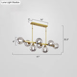 Bubbles Glass Pendant Light: Stylish Island Hanging Fixture For Postmodern Dining