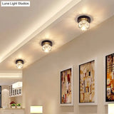 Bud - Shaped Led Crystal Flush Mount Ceiling Light - Modern Design For Corridors