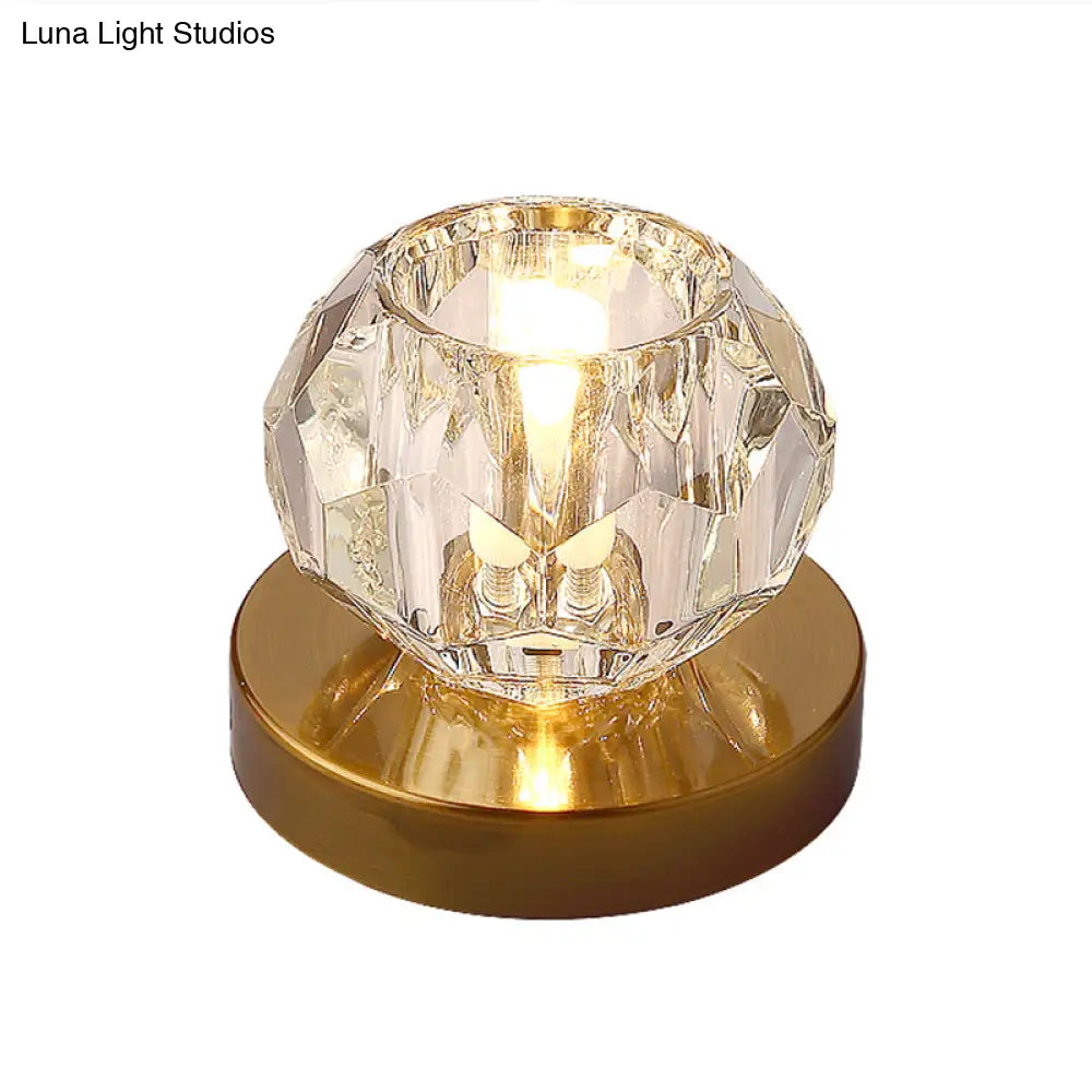 Bud - Shaped Led Crystal Flush Mount Ceiling Light - Modern Design For Corridors