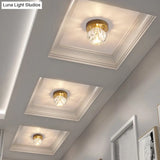 Bud - Shaped Led Crystal Flush Mount Ceiling Light - Modern Design For Corridors