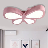 Butterfly Led Ceiling Lamp For Kids In Sweet Macaron Colours Pink