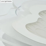 Butterfly Led Ceiling Light For Kindergarten Hallway - White Insect - Themed Acrylic Flush Mount