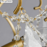 Butterfly Shaped Chandelier: Rural Metal 3-Light Brass Pendant Light With Crystal Accent - Perfect
