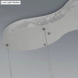 C-Shaped Led Pendant Lamp Kit - Minimalist Metal Design With Warm/White Light And Round/Linear